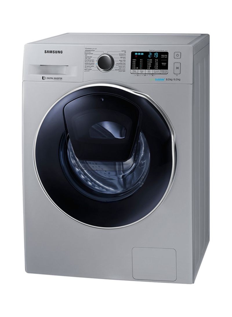 Front Loading Washing Machine 8 Kg WD80K5410OS Silver/Crystal Blue